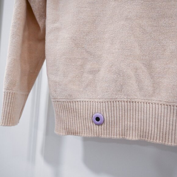 Sheep Inc 100% Merino Wool Neutral Knit Hoodie Size XS - Picture 3 of 10